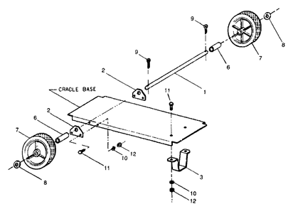 Wheel Kit Diagram and Parts List for 4W112 (8923-0)(8923-0) Generac Generator