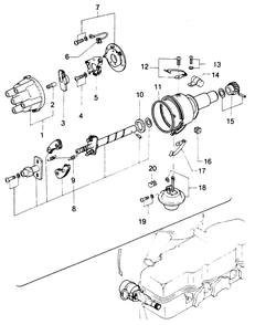 Distributor Diagram and Parts List for 1009-C  Generac Welder