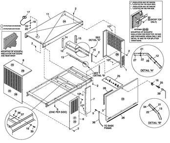 Enclosure C2 Diagram and Parts List for QT04524AVSN (4361366 - 4407203)(2006) Generac Generator