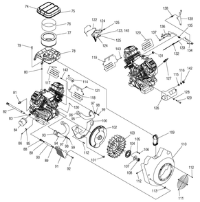 Engine 4 Diagram and Parts List for 0047602 (4122034 - 5464712)(2014) Generac Generator