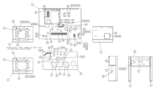 Control Panel Diagram and Parts List for 0044741 (3580728 - 3694588)(2014) Generac Generator