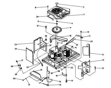 Engine Enclosure Diagram and Parts List for 0888-0  Generac Generator