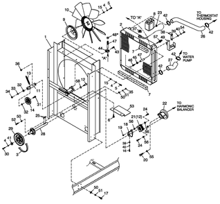 Ev Cool Sys&fan Drive 4.6l Rwd Diagram and Parts List for QT08046AVAN (4474879 - 4789408)(2007) Generac Generator