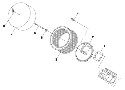 Air Cleaner C2 Diagram and Parts List for 0053880 (484073)(2014) Generac Generator