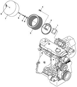 Air Cleaner C2 Diagram and Parts List for QT04524AVSY (4775741 - 4811844)(2007) Generac Generator
