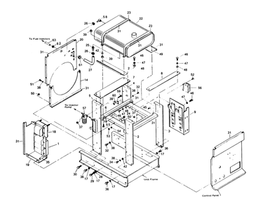 Compartment Diagram and Parts List for 1013-A  Generac Welder