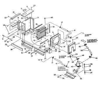 Radiator Diagram and Parts List for 0589-2  Generac Generator