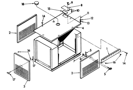 Hinged Compartment Diagram and Parts List for 9324-1  Generac Generator