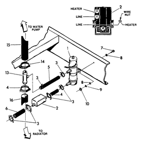 Engine Coolant Heater Diagram and Parts List for 9300-3  Generac Generator