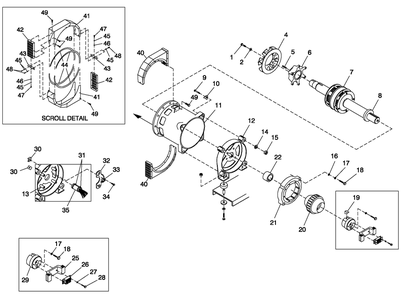 Alternator 6.8l 100 And 130kw Cpl Brushless Gearbox Diagram and Parts List for ST13068ANSN (4911826)(2007) Generac Generator