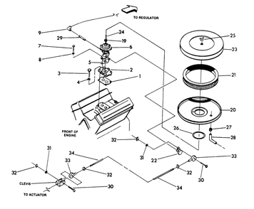 Lp Gas Carburetor Diagram and Parts List for 9657-1  Generac Generator