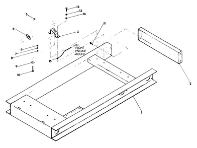 Mounting Base Diagram and Parts List for 9351-3  Generac Generator