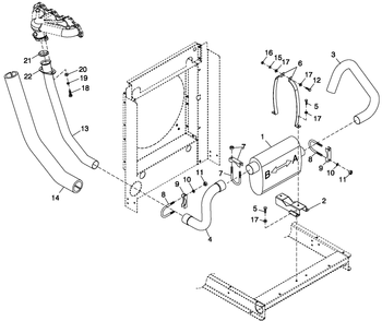 Exhaust System 2.4l G2 Diagram and Parts List for QT02224ANAX (5931780 - 9251667)(2014) Generac Generator