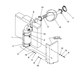Muffler Diagram and Parts List for 4060-0  Generac Generator