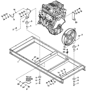 Mounting Base Diagram and Parts List for QT04842ANAC (5949127 - 6327874)(2011) Generac Generator