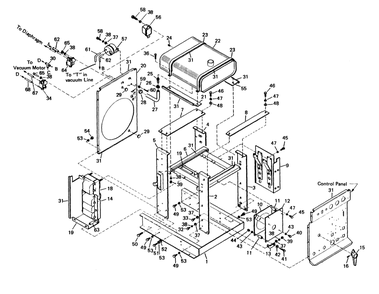 Compartment Assembly Diagram and Parts List for 6962-4  Generac Welder