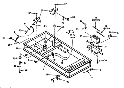 Mounting Base Diagram and Parts List for 9303-7  Generac Generator