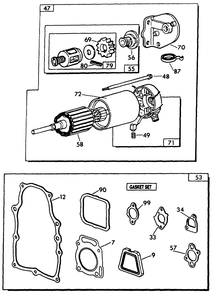 Gn-Engine (Long Block) Ii Diagram and Parts List for 0865-0 8kw Generac Generator