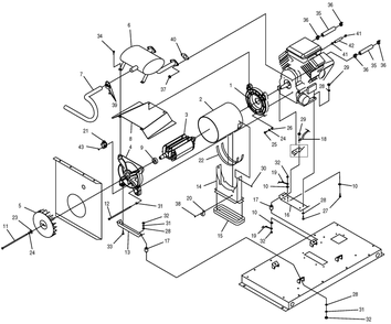 Generator 1 Diagram and Parts List for 0047602 (4122034 - 5464712)(2014) Generac Generator