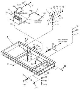 Mounting Base Diagram and Parts List for 0049142 (3804527 - 3808841)(2003) Generac Generator