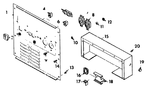Receptacle Panel Diagram and Parts List for 4W112 (8923-0)(8923-0) Generac Generator
