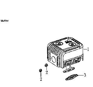 Muffler Diagram and Parts List for 006436-0  Generac Pressure Washer
