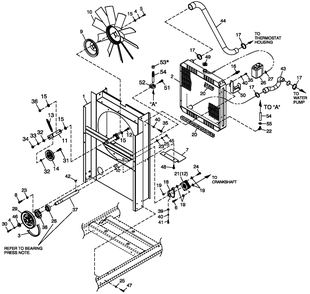 C2 Cooling Sytem And Fan Drive Diagram and Parts List for QT03524ANAN (4369500 - 4407182)(2006) Generac Generator