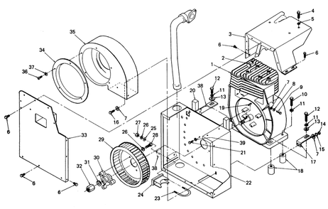 Sheet Metal Diagram and Parts List for 8699-0  Generac Generator