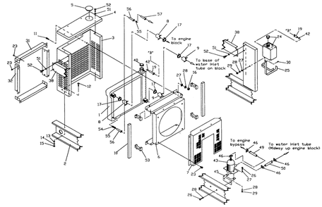 Radiator Diagram and Parts List for 0845-2  Generac Generator