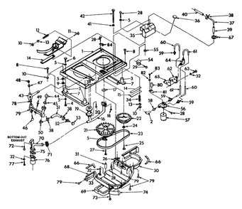 Base And Pulleys Diagram and Parts List for 9653-1  Generac Generator