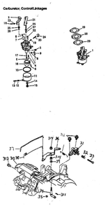 Part Location Diagram of 187469GS Generac Carburetor Assembly