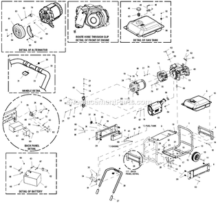 Ev Xg 50hz Diagram and Parts List for 0062210 (7216515 - 7368903)(2012) Generac Generator