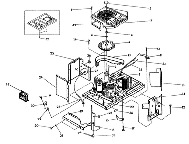 Sheet Metal Diagram and Parts List for 0896-1  Generac Generator