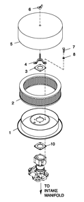 Air Cleaner 3.9l Chrysler-C2 Diagram and Parts List for 0052220 (4342931 - 5326657)(2014) Generac Generator