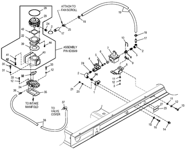 4.3l Nat. Gas Fuel System Diagram and Parts List for 0043736 (3704503)(2003) Generac Generator