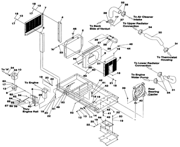 Radiator 4.3l Diagram and Parts List for 4299-0  Generac Generator