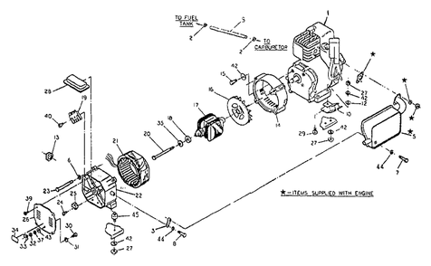G4000 Generator No. 66847 Diagram and Parts List for G4000 (8837-0)(8837-0) Generac Generator