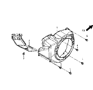 Part Location Diagram of 0J58620165 Generac Shroud, cylinder head
