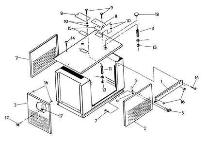 Compartment Diagram and Parts List for 9105-2  Generac Generator