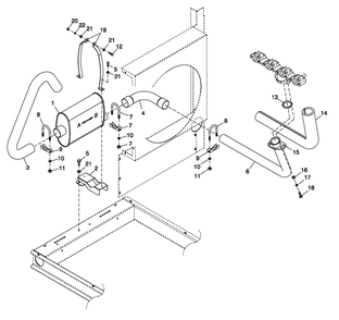 Exhaust System 2.5l C1 Diagram and Parts List for 0052141 (4398943 - 4434963)(2006) Generac Generator