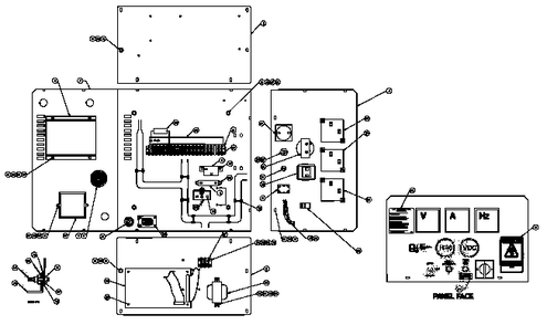 Control Panel Diagram and Parts List for 0046261 (3622315)(2002) Generac Generator