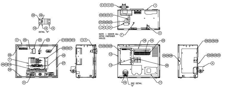 R-200 3600 Rpm 1.6l Diagram and Parts List for 0053183 (4108V30497)(2008) Generac Generator