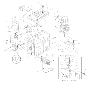 Generator Diagram and Parts List for MC10000 (9809-2)(9809-2) Generac Generator
