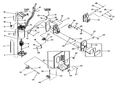 Part Location Diagram of A5372 Generac Stator Assem.-6.0kw
