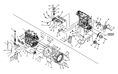 Engine Compartment Diagram and Parts List for 4188-1  Generac Generator