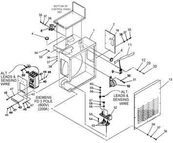 Connection Box Diagram and Parts List for 0043733 (3705592)(2014) Generac Generator