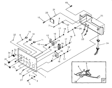 Control Panel Diagram and Parts List for MC7500 (1017-0)(1017-0) Generac Generator