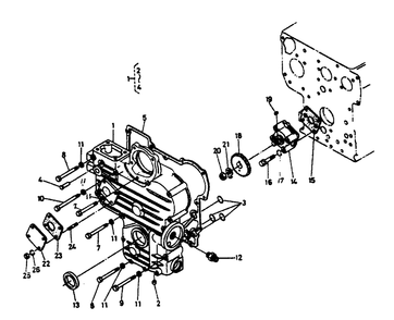 Gear Case Diagram and Parts List for 1011-C  Generac Welder