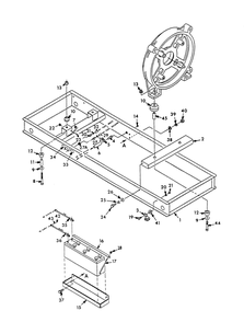 Mounting Base Diagram and Parts List for 9106-0  Generac Generator
