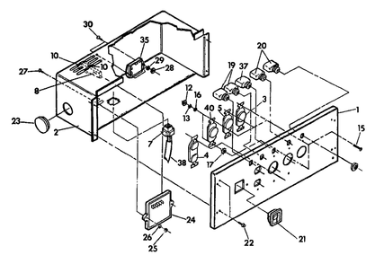 Replacement Parts For Control Panel Diagram and Parts List for 4W113A (9163-0)(9163-0) Generac Generator